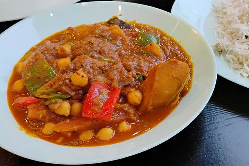 Vegan curry at Sajee in South East London