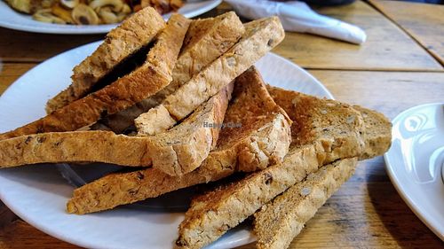 Granary toast at At Home Cafe & Bistro in Grange-over-sands