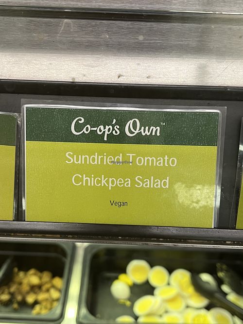 Deli had this one vegan option.  More could have been vegan but we’re not marked.  at People's Food Co-op in La Crosse