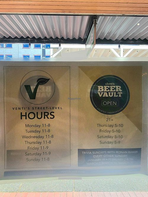 Hours at Venti's Cafe in Salem