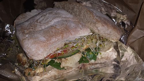 Popeye sandwich Peace Cafe at Peace Cafe in Honolulu