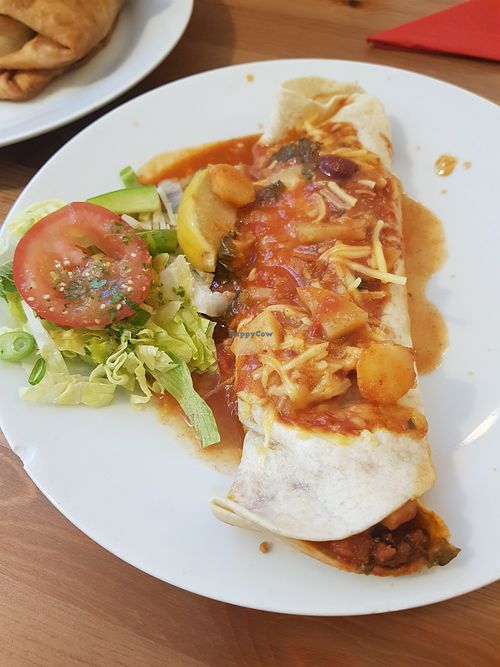 Vegan enchilada at Taco Mexican in Berwick Upon Tweed