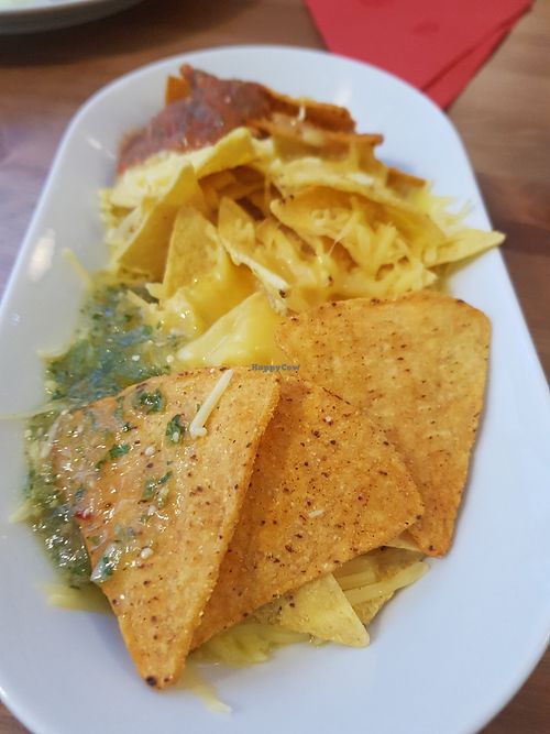 Vegan cheese nachos at Taco Mexican in Berwick Upon Tweed