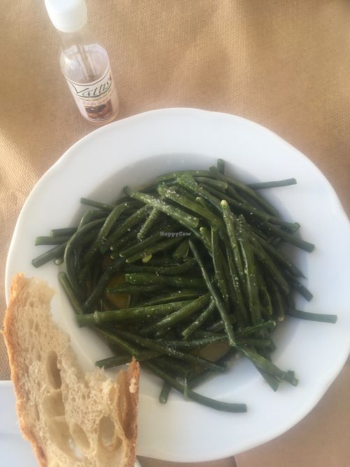 Green beans salad - freshly made! at Kounaria in Tinos