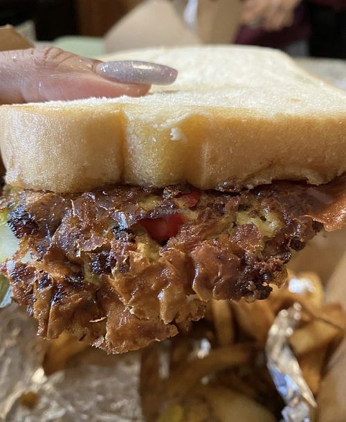 Vegan St Paul w Just Egg  at Love At First Bite in St Ann