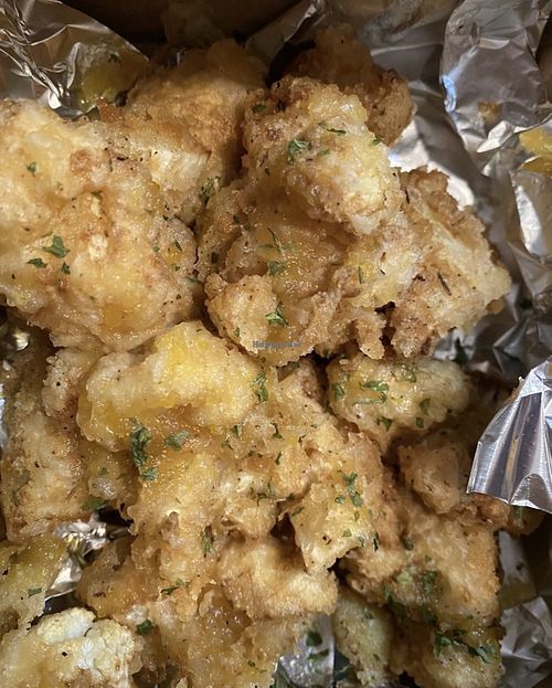 Pineapple Habanero Cauliflower wings. Yummy   at Love At First Bite in St Ann