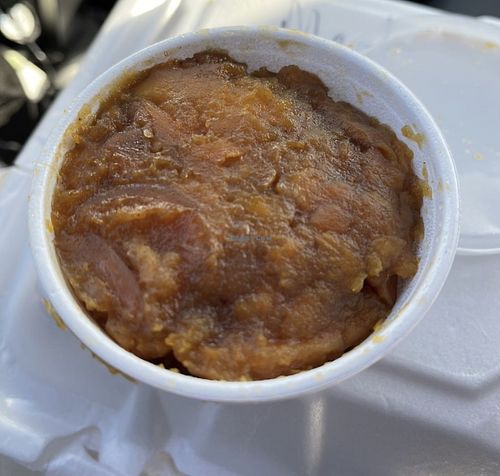 Vegan sweet potatoes were amazing!!  at Love At First Bite in St Ann