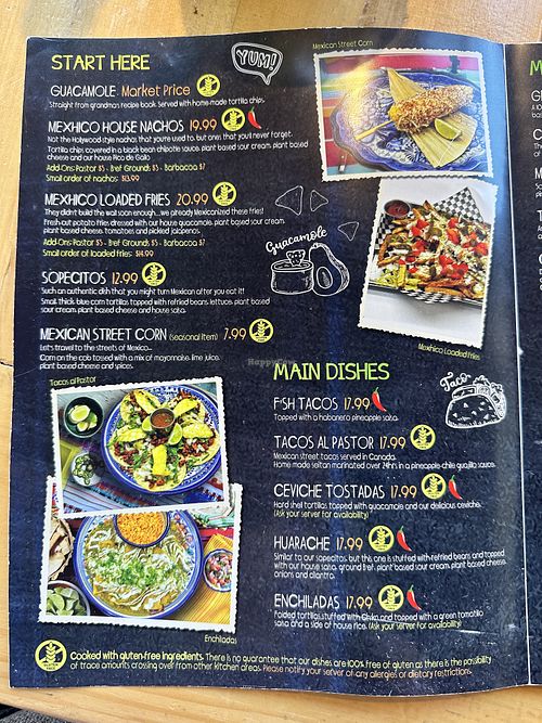 Menu 1 of 2  at Mexhico Restaurant in Barrie