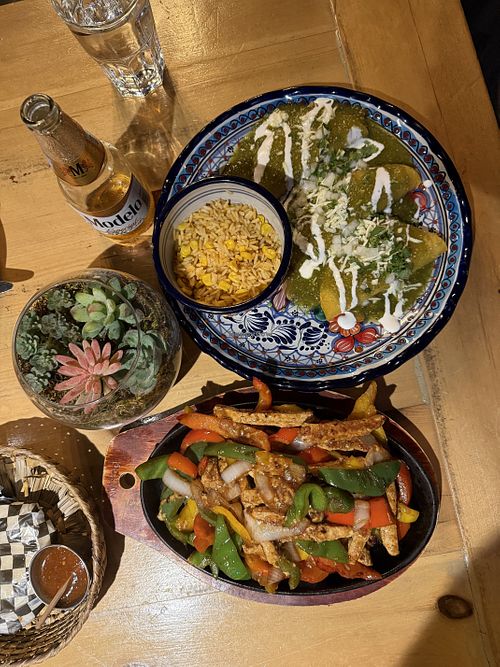 Fajitas; enchiladas  at Mexhico Restaurant in Barrie