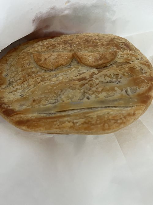 Cheese and bacon pie   at Roots Cafe & Bakery in Mooloolaba