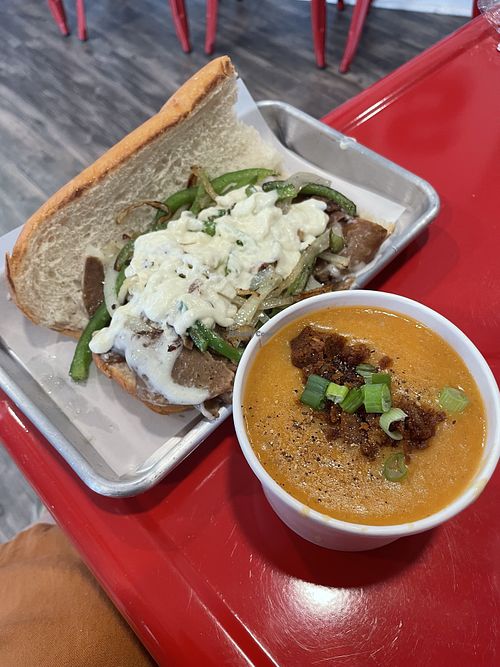 Beer Cheeze Soup  at Vida's Plant Based Butcher in Columbus