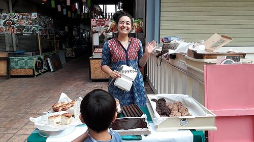 Selling goods at a festival at G Bakes Vegan in Chiang Mai