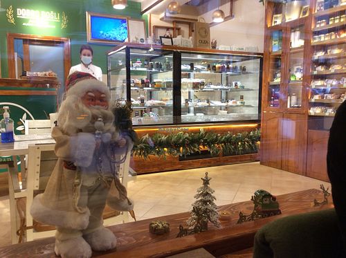 The view from the outside seats. at Olea in Belgrade