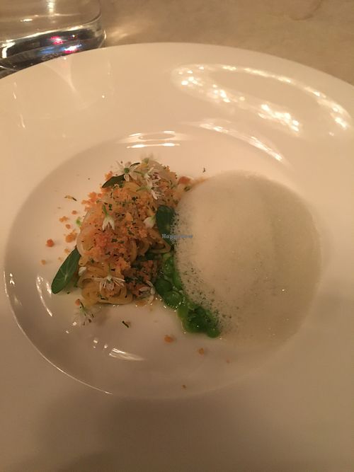 Spring pea ravioli  at Brass Heart in Chicago