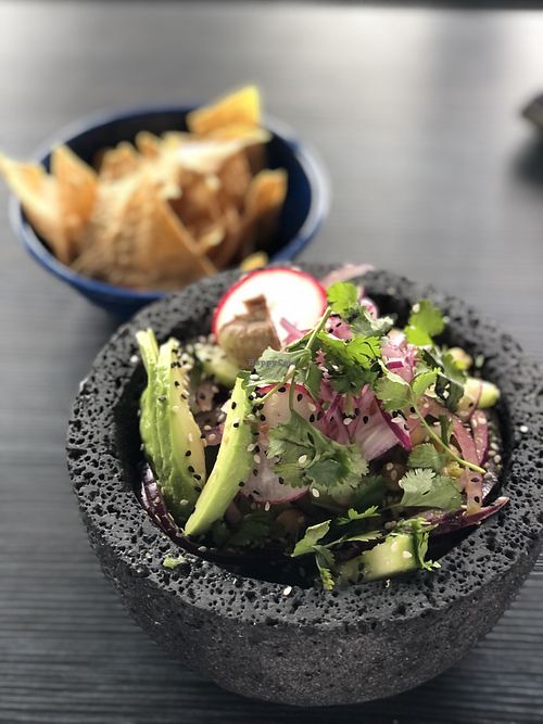 Aguachile de Garbanzos at Version Vegana in San Andres Cholula