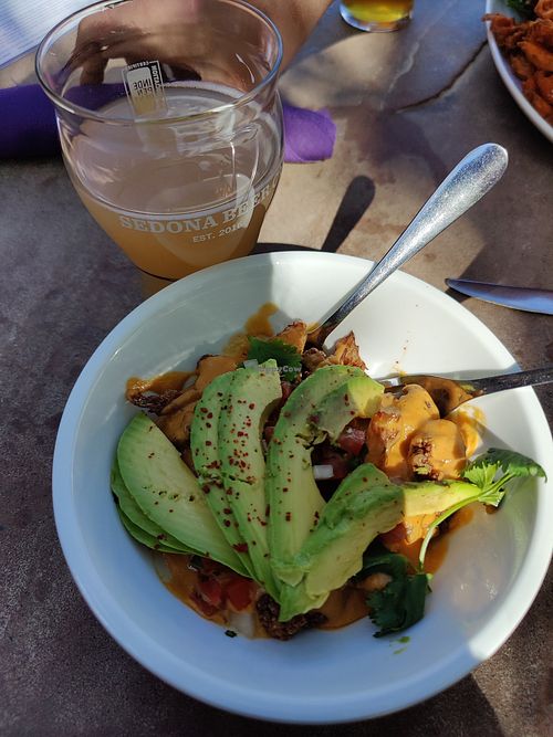 Vegan nachos! So damn good. at Sedona Beer Company in Sedona
