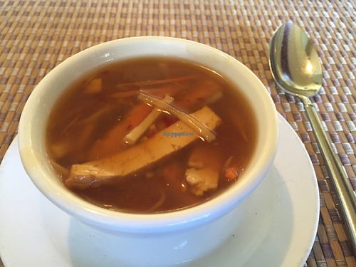 hot & sour soup at Green Earth Vegan Cuisine in Pasadena
