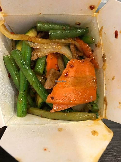 side order of the Spicy Green Beans at Loving Hut - Westfield Mall Food Emporium in San Francisco