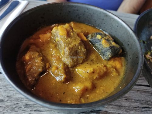 Curried goat at Jam Delish in North London