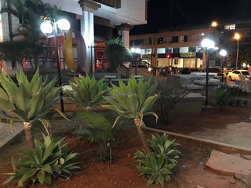 Seating at Coruja Veg in Brasilia