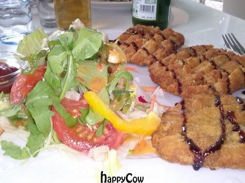 Wiener Schnitzel with Kartoffel Salad... at Loving Hut in St Kanzian