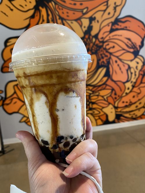 Brown sugar boba shake at BeLeaf Burgers in Stanton