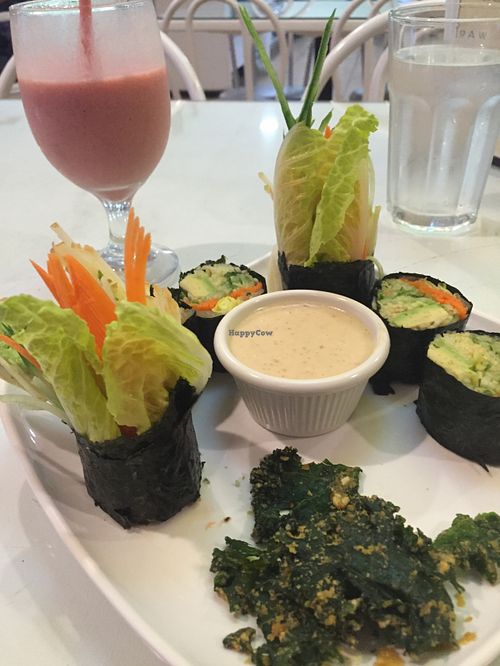 Raw vegetable sushi at Loving Hut in Tampa