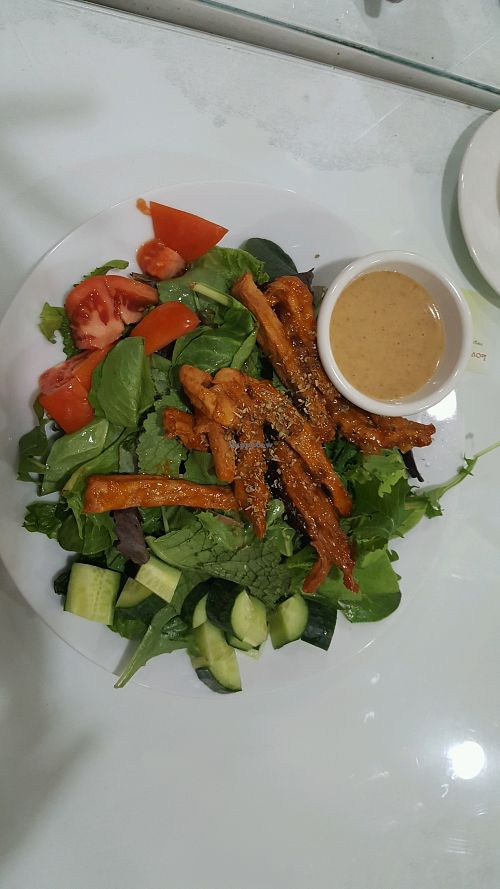 orange salad with Tofurkey  at Loving Hut in Tampa