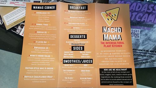 Menu at Nacho Mama in Staten Island