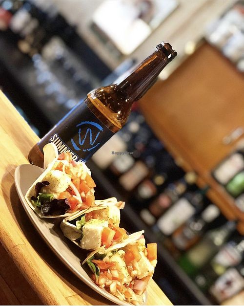 Crispy salt and pepper tofu, fresh salsa, rocket and nahm jim in toasted tortillas  at Sip. in Mildura