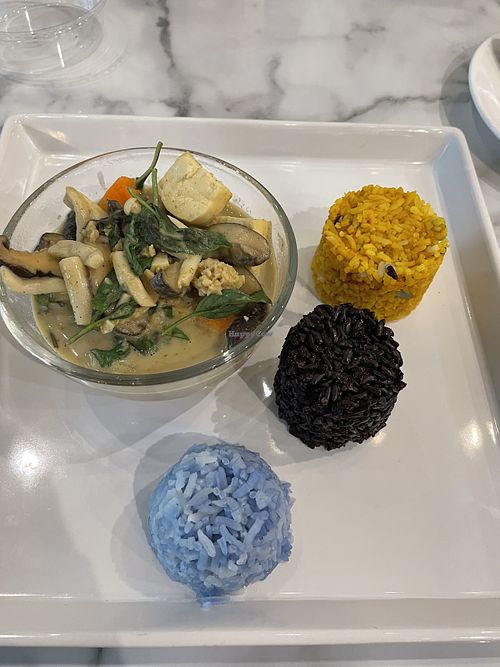 Green curry  at Began Vegan in Bangkok
