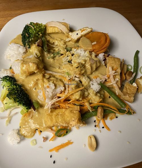 Peanut tofu (vegan) at Vy in Hamburg