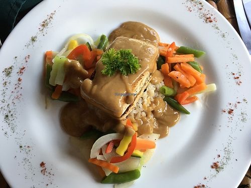  Teriyaki tofu  at Ylang Ylang Beach Resort Restaurant in Montezuma