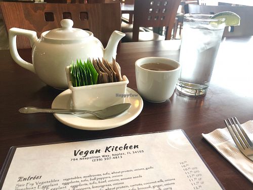 Jasmine tea  at Vegan Kitchen in Naples