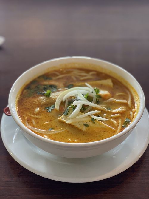 Delicious soup  at Vegan Kitchen in Naples