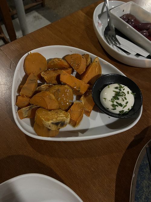 Sweet potatoes with truffle mayo   at Chez Kessler in Barcelona