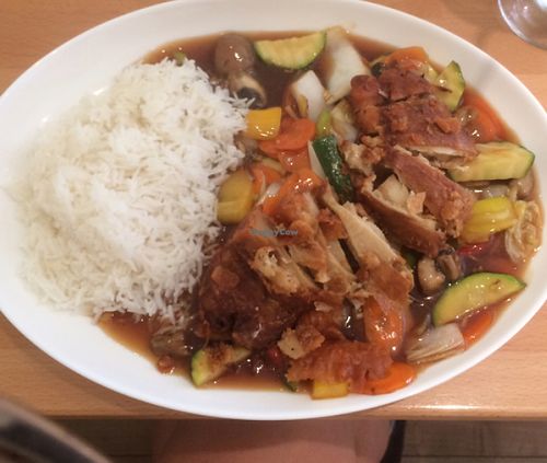 crispy veggie duck  at Well Being in Cologne