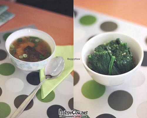 Miso Soup & Japanese Spinach Salad at Well Being in Cologne