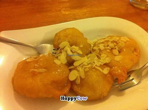 Fried apple with almonds at Well Being in Cologne