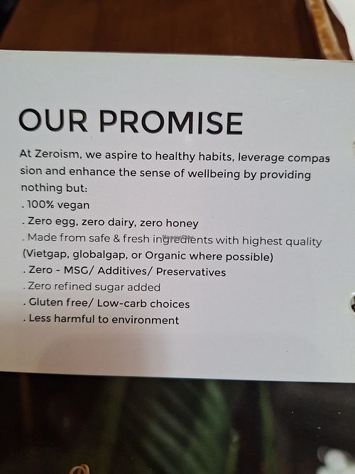  at Zeroism - Vegan Café & bakery in Ho Chi Minh City