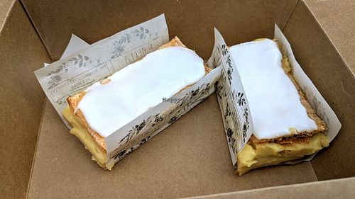 Vanilla slice at E Bella in Clitheroe