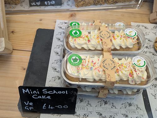 Vegan cakes at E Bella in Clitheroe