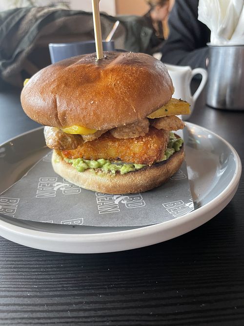 Breakfast roll  at Bird & Bean in Frinton-on-sea