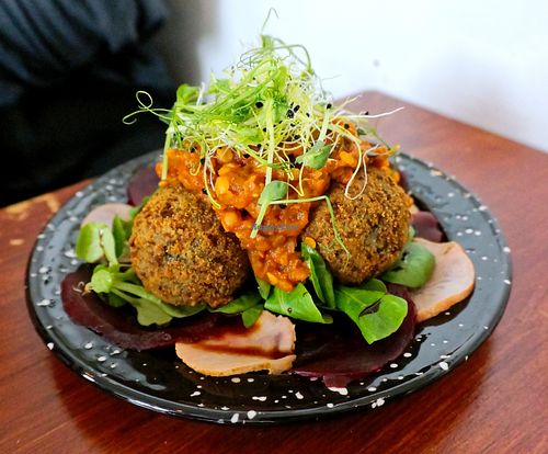 Mystère de la strega (arancinis) at Café Contresort in Paris