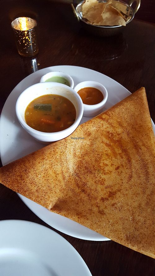Dosa with daal and chutney at Dosa - Fillmore in San Francisco