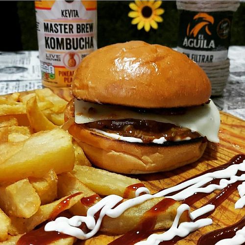 Pulledpork burger  at El Sarao de Lara in Las Rozas De Madrid