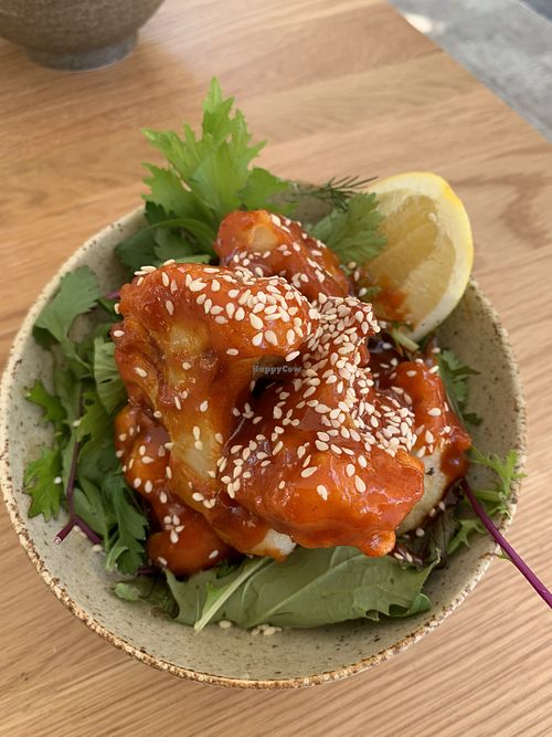 Korean Cauliflower Wings at Cafe Ophelia in Coffs Harbour