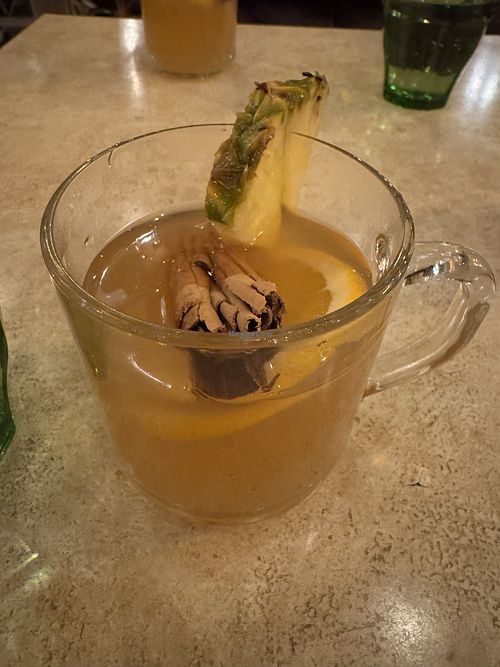 Hot spiced apple ciderr  at Mirisata in Portland