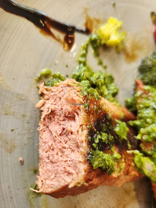 Vegan steak! at Aarmühle in Interlaken