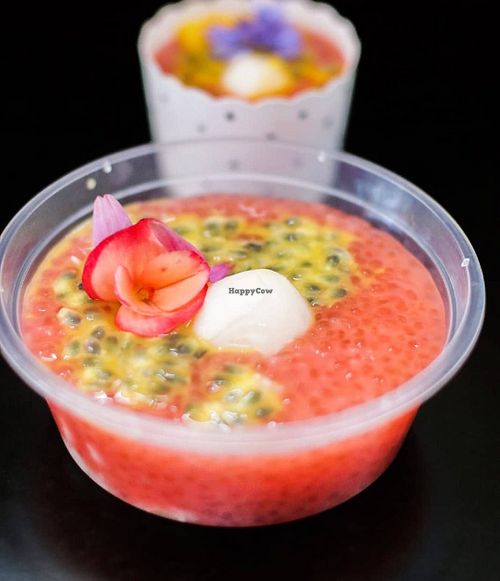 Tapioca Lychee Passionfruit pudding (vegan) at Budgewoi Thai in Budgewoi